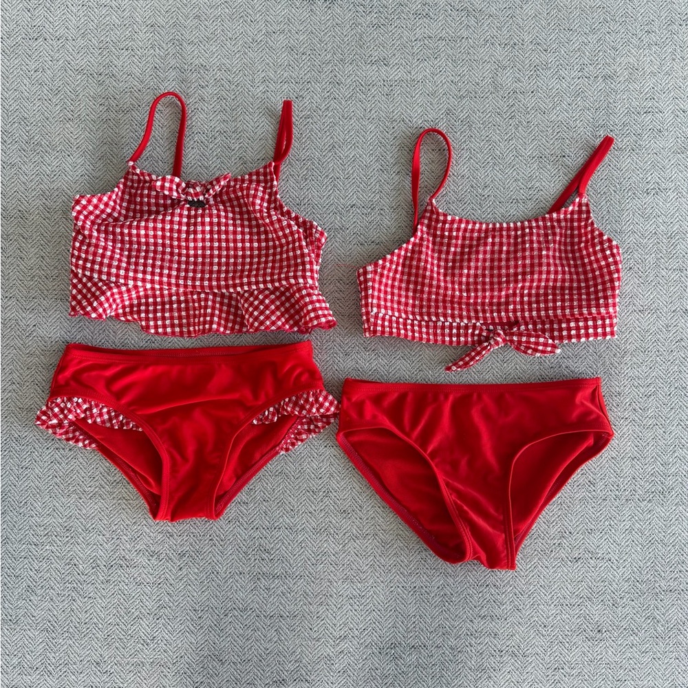 Red Gingham Bikini Set